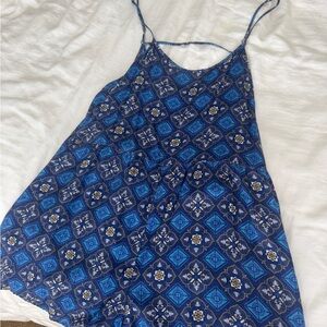 Roxy Blue Bohemian Chemise with Adjustable Straps